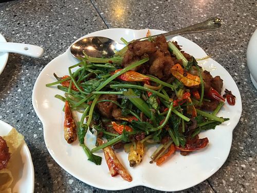 1534 spicy Sichuan veggie chicken  at Harmony Village Vegetarian in Hong Kong Island