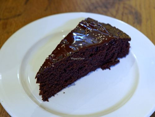 Chocolate/Buckwheat cake at Cafe Folk in Le Mans