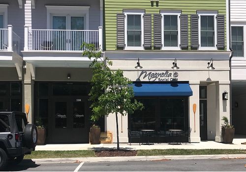 Store front at Magnolia Social Cafe in Wilmington