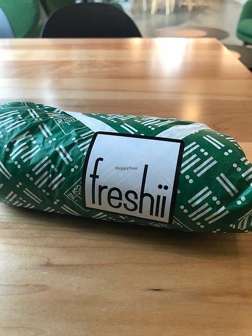 Tex Mex Burrito with Tofu...no cheese and no yogurt  at freshii in Riverside