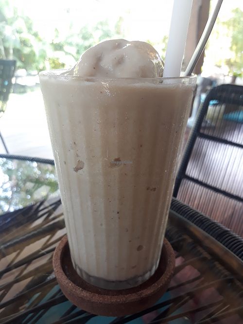 Banana and Almond Smoothie at Fig Cafe in Koh Chang