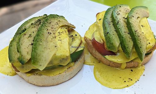 Vegan Not Egg Benedict at SaVeg Cafe in Calgary