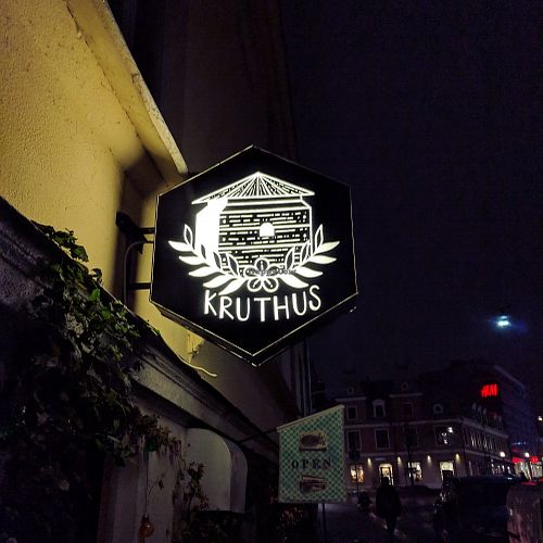 Kruthus sign at Kruthus in Karlskrona