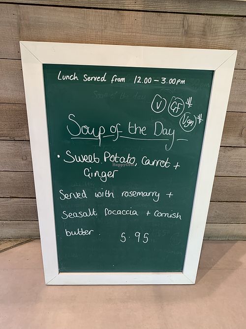 Soup of the day at Trebah Garden in Falmouth