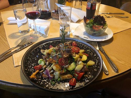 Gröstl, vegan version at Gasthof Staigerwirt in St Michael