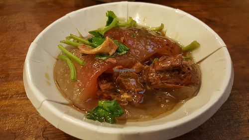 Fillings of Red Vinasse Taiwanese Meatballs at JinZhi Hong Zao Su Rou Yuan in New Taipei City
