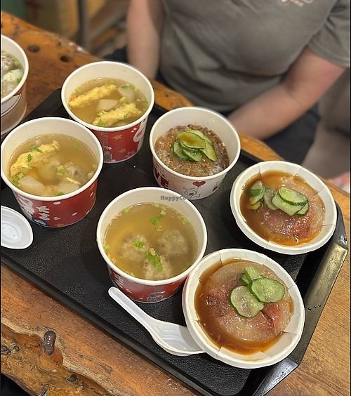 lunches - really not sure what we ordered! at JinZhi Hong Zao Su Rou Yuan in New Taipei City