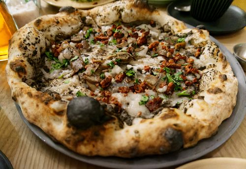 Black Truffle Pizza at Purezza Camden in London