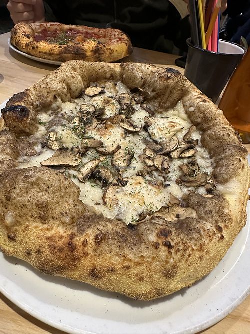 Black truffle mushroomm  at Purezza Camden in London