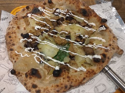Pizza - 'Couch potato', potato, seitan, garlic mayo at Purezza Camden in London