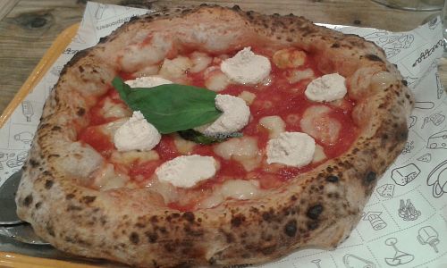 Homemade cheese on the sourdough at Purezza Camden in London