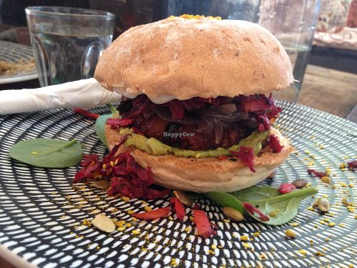 Vegan burger  at Just Earth in West End