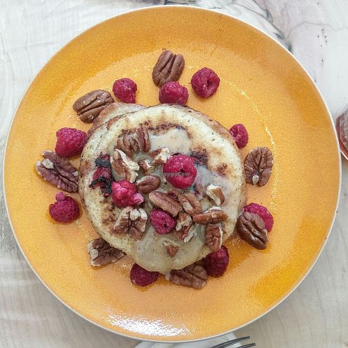 Raspberry & Pecan Vegan Pancakes at Dunk Ontmoet in Groningen
