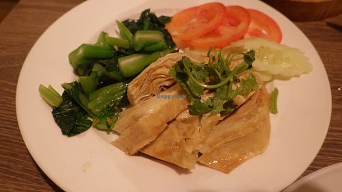 Chicken rice at Genesis 创世界素食馆 in Central Singapore