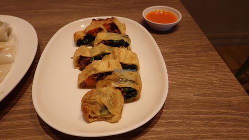 Yuba rolls at Genesis 创世界素食馆 in Central Singapore