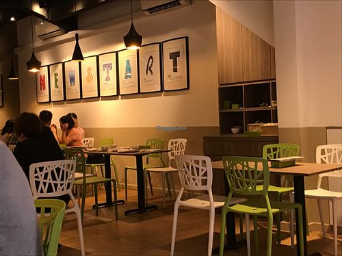 Simple and comfortable saloon. at Genesis 创世界素食馆 in Central Singapore