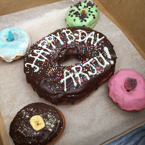 Birthdays are covered  at Dipped Doughnut Co. in Langley
