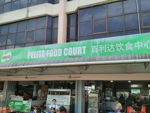 the Foodcourt  at Pelita Foodcourt Vegetarian Stall in Miri
