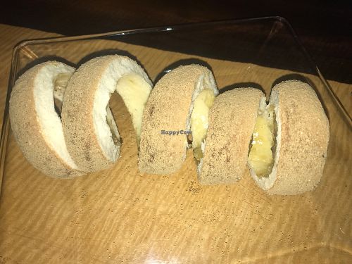 Cinnamon outside. Apple inside. Super good! at Rollito dulce de Hungria in Playa Del Carmen