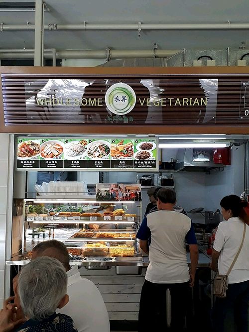 stall front. photo credit to Sowmya at Wholesome Vegetarian Stall in East Singapore