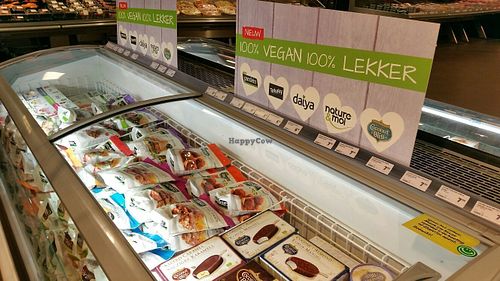 Vegan brands in the cooling and freeze sections! at Jumbo in Heemskerk