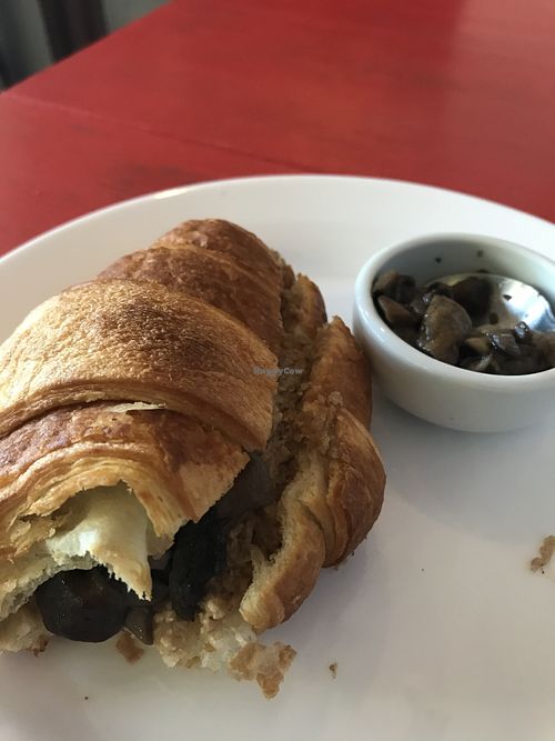 Mushroom croissant at Cafe Lumiere in Recife