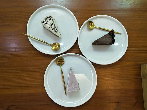 3 varieties of cake. at ZiZai Xuan SuShi LiaoLi in Shanghai