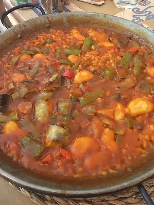 Paella!!! at Hakuna Matata Veggie in Madrid