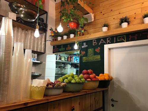 Juice bar  at Mr. Marak in Tel Aviv