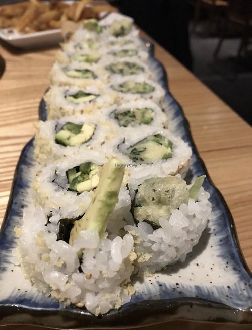 Tempura Kale and Avocado Roll  at Tavernakaya in Madison