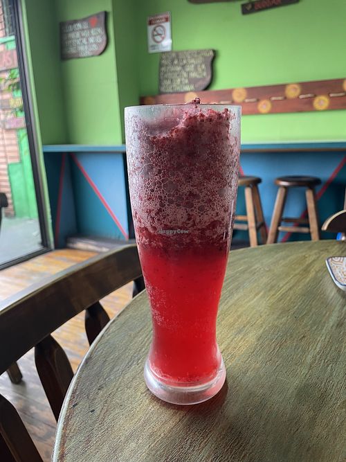 Yummy fresh blackberry juice!   at Palmeadas in San Pedro