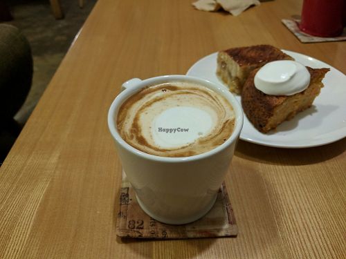 Caffein-free barley coffee soy latte at Banchangkko in Seoul