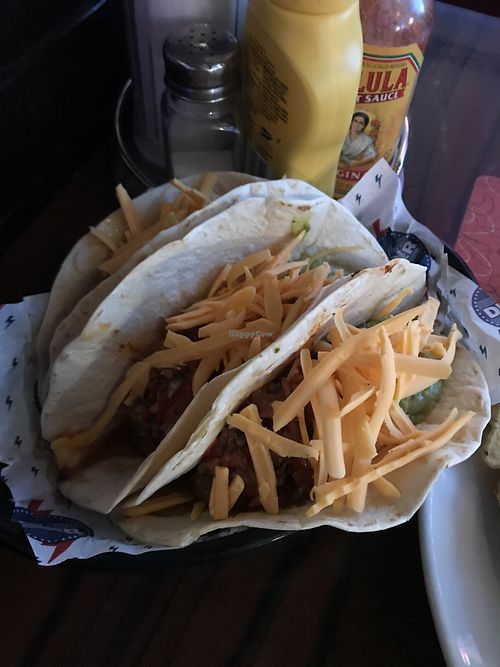 Triple tacos (vegan) at The Diner - Dalston in East London