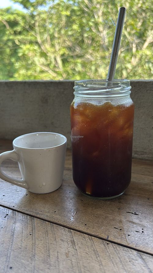 Iced coffee with coconut milk  at Shady Lane in Mirissa