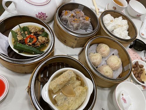 Range of dim sum from their dim sum menu  at Three Virtues 三德食品 - North Point in Hong Kong Island