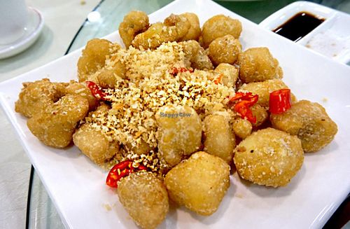 Monkey head mushrooms friend at Three Virtues 三德食品 - Jordan in Kowloon