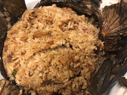 Fried rice in lotus leaf wrap at Three Virtues 三德食品 - Jordan in Kowloon