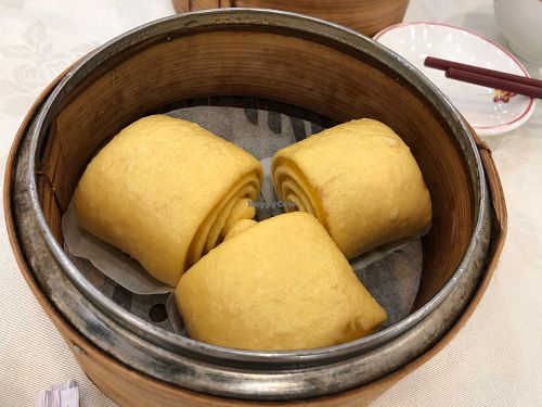 Mung bean/carrot buns (we suspect the had egg) at Three Virtues 三德食品 - Jordan in Kowloon