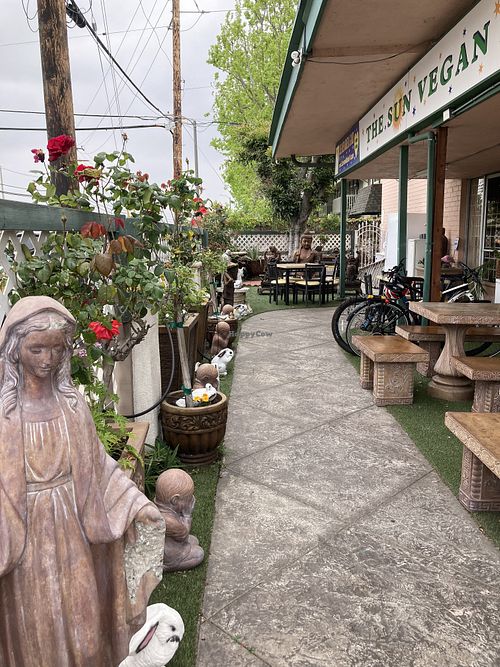 Outside dining area   at The Sun Vegan in Fountain Valley