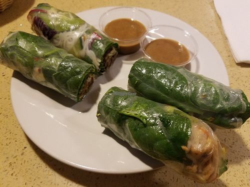 Fresh Spring rolls at The Sun Vegan in Fountain Valley