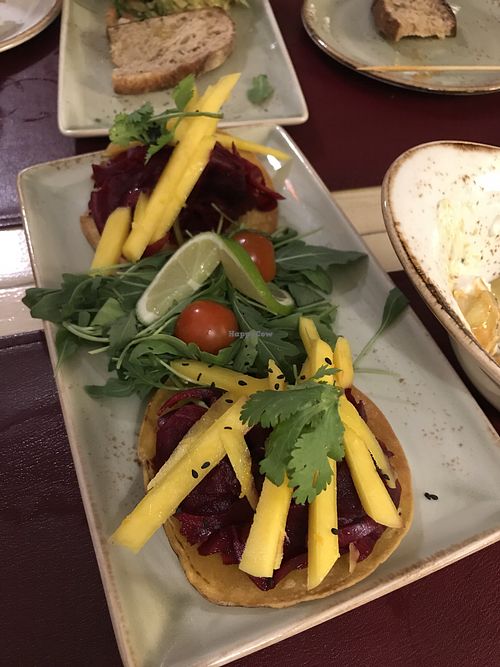 Beet carpaccio  at Biocenter - Pintor Fortuny in Barcelona