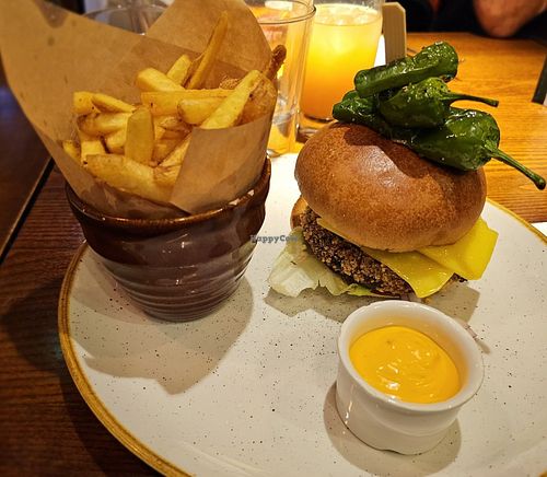 Chickpea burger at The Aperfield Inn in Westerham