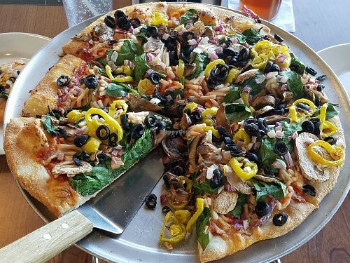 Vegan puzza at Chattanooga Pizza Co in Chattanooga