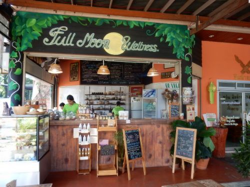 Inside at Full Moon Wellness Cafe in Chiang Rai