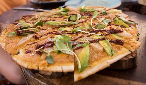pizza at Fruto Mistico in Tulum