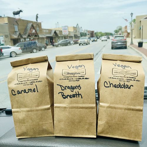 vegan popcorn (this is the small size) at Relish in Griffith