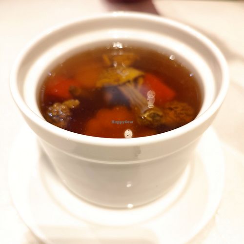 Mushroom soup at Sino Vegetarian Restaurant 大中華素食 in Kowloon