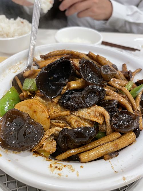 Bean curd sheets, black fungus and mushroomm  at Sino Vegetarian Restaurant 大中華素食 in Kowloon