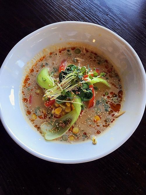 Vegetarian ramen at Ocean Park Ramen in Santa Monica