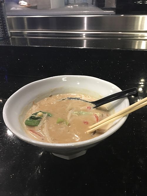 Miso sesame brotth at Ocean Park Ramen in Santa Monica